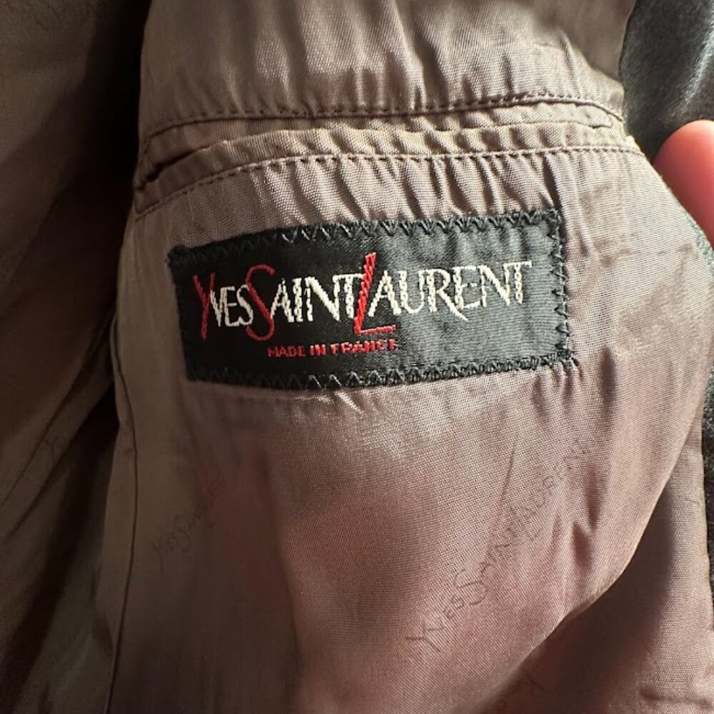 Yves Saint Laurent Made in France Wool Blazer Gray Men’s Jacket